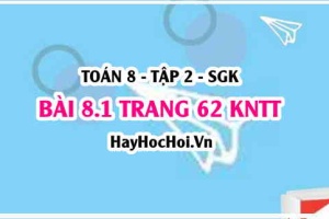 Bài 8.1 trang 62 Toán 8 Tập 2 Kết nối tri thức